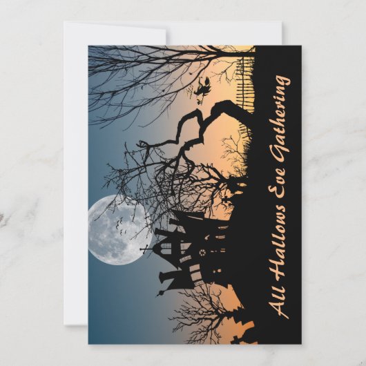 Das Party des Spuk Hauses Einladung (Vorderseite)