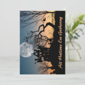 Das Party des Spuk Hauses Einladung (Stehend Vorderseite)