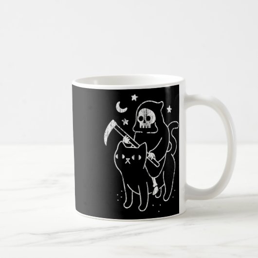 Das Party des Todes mit einem katzenlustigen Hallo Kaffeetasse (Rechts)