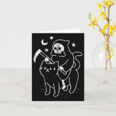 Das Party des Todes mit einem katzenlustigen Hallo Karte (Gelbe Blume)