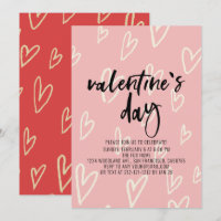 Das Party des Valentinstag ist ein rosa Herzmuster