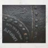 Das Party eines Mannes mit schwarzem Industriestan Bierflaschenetikett (Einzelnes Label)