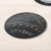 Das Party eines Mannes mit schwarzem Industriestan Runder Pappuntersetzer (Angewinkelt)