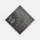 Das Party eines Mannes mit schwarzem Industriestan Serviette (Ecke)