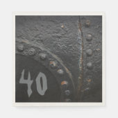 Das Party eines Mannes mit schwarzem Industriestan Serviette (Vorderseite)