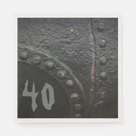 Das Party eines Mannes mit schwarzem Industriestan Serviette (Vorderseite)