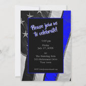 Das Party für das Polizeirezept der Legend Retires Einladung (Rückseite)