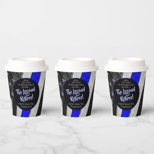 Das Party für das Polizeirezept der Legend Retires Pappbecher (Multi)