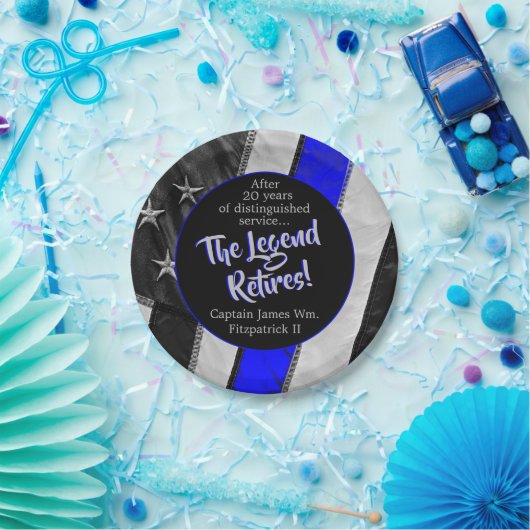 Das Party für das Polizeirezept der Legend Retires Pappteller (Party)