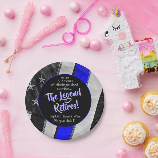 Das Party für das Polizeirezept der Legend Retires Pappteller (Party)