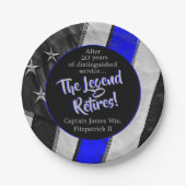 Das Party für das Polizeirezept der Legend Retires Pappteller (Vorderseite)