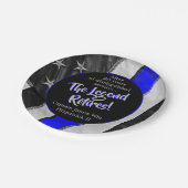 Das Party für das Polizeirezept der Legend Retires Pappteller (Schrägansicht)