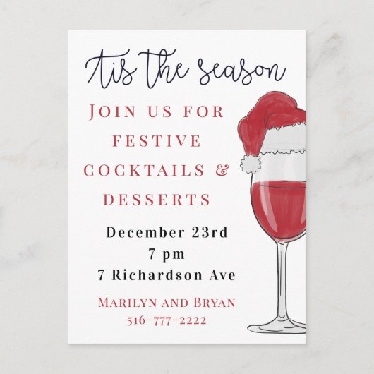 Das Party für den Cocktail während der Saison Postkarte (Vorderseite)