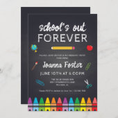 Das Party für die Schulabbrecherquote Einladung (Vorne/Hinten)