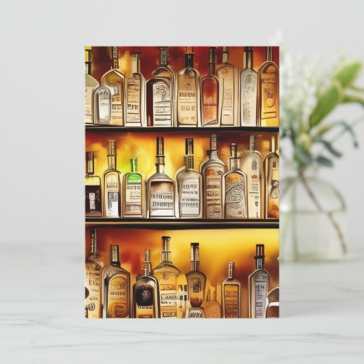 Das Party für künstlerische Wasserfarben hinter de Einladung (Stehend Vorderseite)