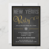 Das Party-GoldGlitzer-Einladung des neuen Jahres Einladung (Vorderseite)