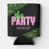 Das Party Grün und Rosa tropischer Bach Dosenkühler (Vorderseite)