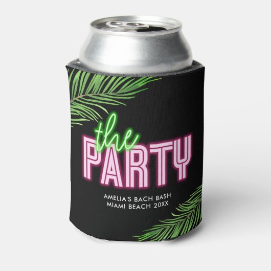 Das Party Grün und Rosa tropischer Bach Dosenkühler (Kanne Rückseite)