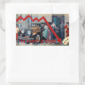 Das Party ist vorbei. Rechteckiger Aufkleber (Tasche)