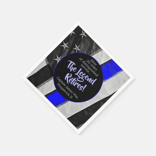 Das Party "Legend Retires Police Retirement" Serviette (Ecke)