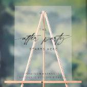 Das Party nach der Hochzeit beginnt hier Mattiert Acrylschild (Neutral)