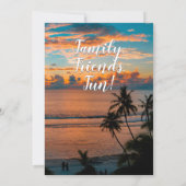 Das Party ?Sunset Palm Tree Retirement? Einladung (Rückseite)