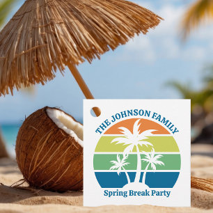 Das Party "Tropical Island Palm Trees" Geschenkanhänger