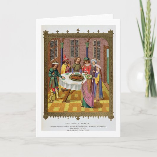 Das Passahfest der Juden, Faksimile eines 15. Karte (Vorderseite)