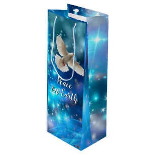 Das passende Blue Dove Peace Weihnachten Geschenktüte Für Weinflaschen
