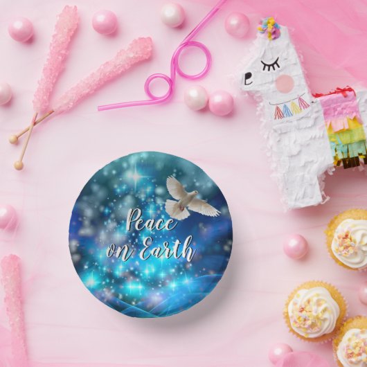 Das passende Blue Dove Peace Weihnachten Pappteller (Party)
