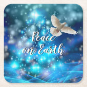 Das passende Blue Dove Peace Weihnachten Rechteckiger Pappuntersetzer (Vorderseite)