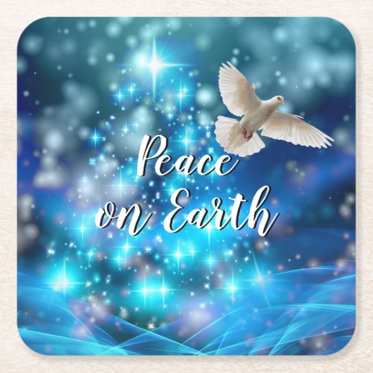 Das passende Blue Dove Peace Weihnachten Rechteckiger Pappuntersetzer (Vorderseite)