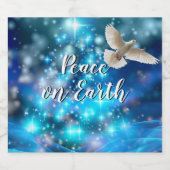 Das passende Blue Dove Peace Weihnachten Schaumweinetikett (Einzelnes Label)