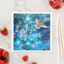 Das passende Blue Dove Peace Weihnachten Serviette