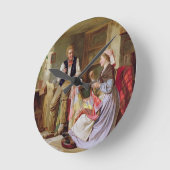 Das Patchwork-Quilt Runde Wanduhr (Winkel)