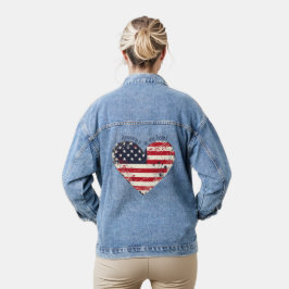 Das patriotische Amerika ist in meinem Herzen Jeansjacke