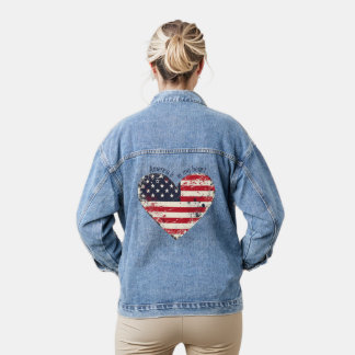 Das patriotische Amerika ist in meinem Herzen Jeansjacke