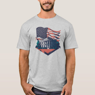 Das Patriotische Weiße Haus, Retro T-Shirt