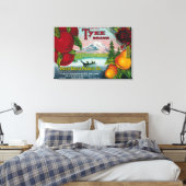 Das Pear Crate LabelWA, OR und CA Leinwanddruck (Insitu (Schlafzimmer))