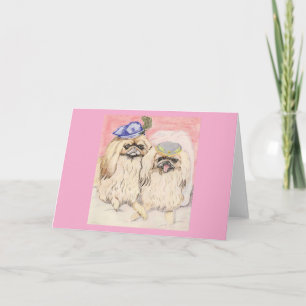 Das Pekingese-Paar Karte