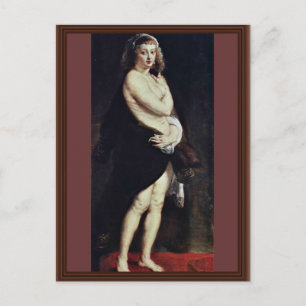 Das Pelzchen (Portrait von Hélène Fourment) von Ru Postkarte