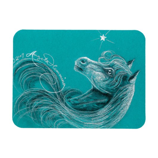 Das pensive arabische Pferd Magnet (Horizontal)