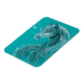 Das pensive arabische Pferd Magnet (Linke Seite)
