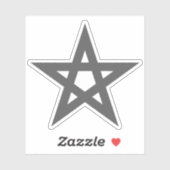 Das Pentagramm (grau) Aufkleber (Blatt)