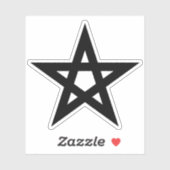 Das Pentagramm (schwarz) Aufkleber (Blatt)