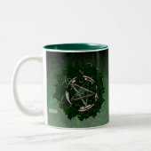 Das Pentagramm und die Umgebung Zweifarbige Tasse (Links)