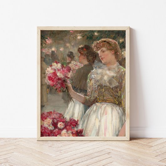 Das Peony Girl | Childe Hassam Poster