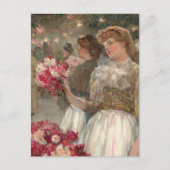 Das Peony Girl | Childe Hassam Postkarte (Vorderseite)