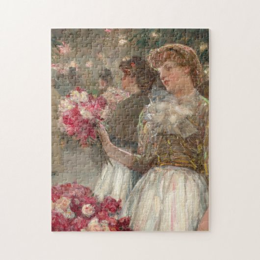 Das Peony Girl | Childe Hassam Puzzle (Vertikal)