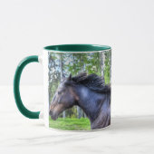 Das Percheron Pferd Foto läuft auf schwarzem Thoro Tasse (Links)